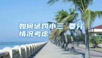 如何惩罚小三 要分情况考虑