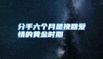 分手六个月是挽回爱情的黄金时期
