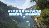 87年属兔和93年属鸡的婚姻如何(一条地铁可直达)