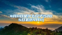 4月11日是什么日子(5月15日农历4月11)