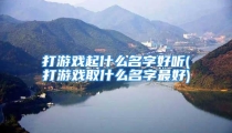 打游戏起什么名字好听(打游戏取什么名字最好)