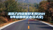 农历八月结婚好不好(2019年结婚领证吉日大全)