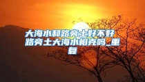 大海水和路旁土好不好 路旁土大海水相克吗_重复