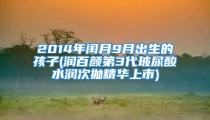2014年闰月9月出生的孩子(润百颜第3代玻尿酸水润次抛精华上市)