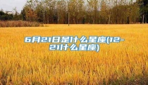 6月21日是什么星座(12-21什么星座)