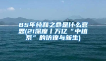85年纯和之命是什么意思(21深度丨万亿“中植系”的彷徨与新生)