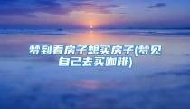 梦到看房子想买房子(梦见自己去买咖啡)