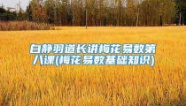 白静羽道长讲梅花易数第八课(梅花易数基础知识)