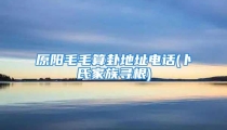 原阳毛毛算卦地址电话(卜氏家族寻根)