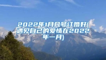 2022年1月几号订婚好(遇见自己的爱情在2022年一月)
