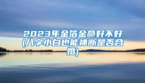 2023年金箔金命好不好(八字小白也能神断是否合婚)