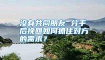 没有共同朋友 分手后挽回如何抓住对方的需求？