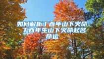 如何解析丁酉年山下火命 丁酉年生山下火命起名命运