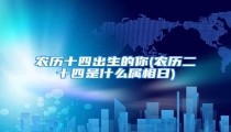 农历十四出生的你(农历二十四是什么属相日)