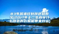 83年属猪旺财颜色和数字(2017年十二生肖穿什么颜色的衣服能带来好运)