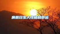 庚辰日生人性格和命运
