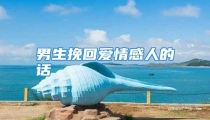 男生挽回爱情感人的话