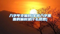 八字年支偏财(生辰八字里面的偏财是什么意思)