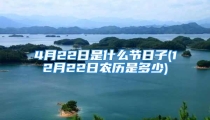4月22日是什么节日子(12月22日农历是多少)