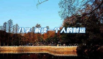 八字 解读一个人的财运