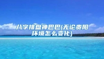 八字排盘神巴巴(无论贵阳环境怎么变化)