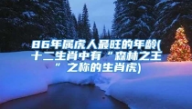 86年属虎人最旺的年龄(十二生肖中有“森林之王”之称的生肖虎)