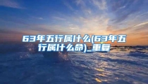 63年五行属什么(63年五行属什么命)_重复