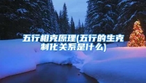 五行相克原理(五行的生克制化关系是什么)