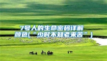 7号人的生命密码详解 颜色(“少时不知老来苦”)