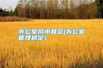 办公室风水宜忌(办公室管理规定)