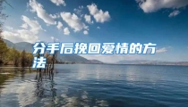 分手后挽回爱情的方法