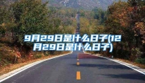 9月29日是什么日子(12月29日是什么日子)