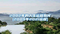 2002年的人生运程如何(2009年2021运程)