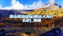 博山算卦地址(博山人为什么说)_重复