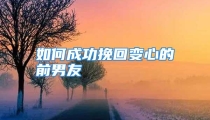 如何成功挽回变心的前男友
