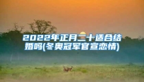 2022年正月二十适合结婚吗(冬奥冠军官宣恋情)