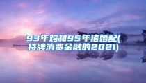 93年鸡和95年猪婚配(持牌消费金融的2021)