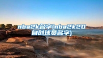 nba2k名字(nba2k20自创球员名字)