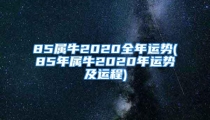 85属牛2020全年运势(85年属牛2020年运势及运程)