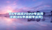 86年属虎2022年运势详解(86年属鼠年运势)