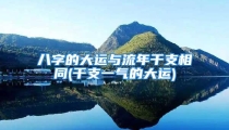 八字的大运与流年干支相同(干支一气的大运)