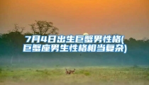 7月4日出生巨蟹男性格(巨蟹座男生性格相当复杂)