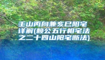 壬山丙向兼亥巳阳宅详解(赖公五行相宅法之二十四山阳宅断法)