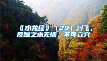 《水龙经》（29）斜飞、反跳之水无情，不可立穴