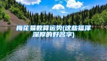 梅花易数算运势(这些福泽深厚的好名字)