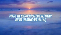 梅花易数离为火(梅花易数是最准确的预测法)