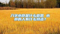 八字水命是什么意思 水命的人有什么特点?