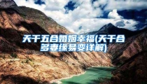 天干五合婚姻幸福(天干合多妻缘易变详解)