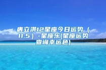 唐立淇12星座今日运势（11.5）-星座乐(星座运势查询幸运色)