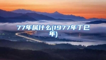 77年属什么(1977年丁巳年)